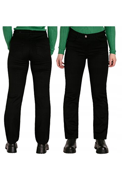 NO BRAND Pantaloni călduroși de damă, blugi negri groși, căptușiți cu fleece,...