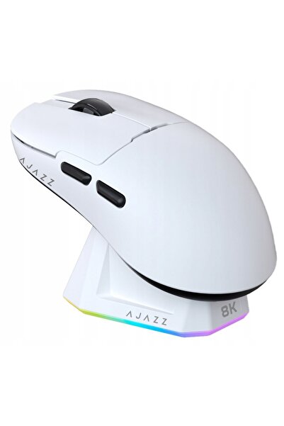 NO BRAND Ajazz Aj159Pro-3 Mod-White Mouse de gaming wireless cu stație de înc...