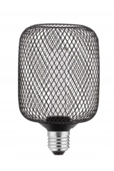 NO BRAND Bec LED Grid C100 E27 3,5W 1800K Cald 120Lm Negru Decovintage Deko