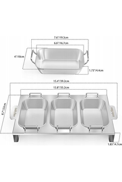 NO BRAND Tigaie grill Grillaggio_Shop 17 cm Oțel inoxidabil