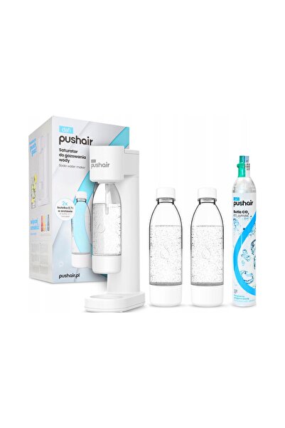 DAFII Saturator pentru apă Dafi Syfon Alb + Cartuș CO2 + 2X 0,7 Butelii Pushair