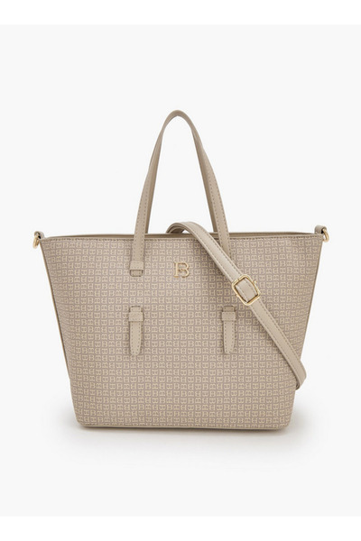 Flora Bella by Shoexpress Monogram Print Tote Bag with Detachable Strap