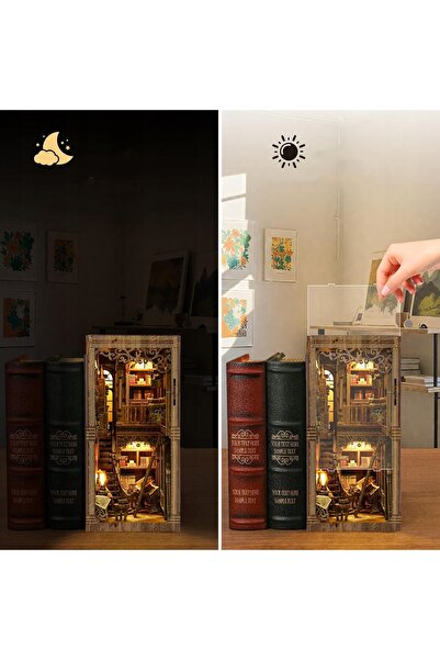 NO BRAND Colț de carte 3D cu lumină LED, kit creativ DIY pentru asamblare.