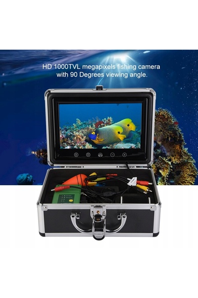 NO BRAND Cameră subacvatică de pescuit cu LED de 9 inci, IP68, 4400mAh, 1000TVL