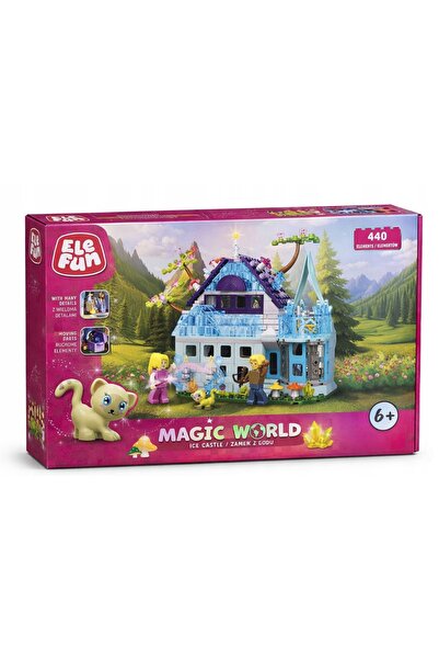 NO BRAND Elefun Lumea Magică Castelul de Gheață 440 Elemente Cuburi de constr...