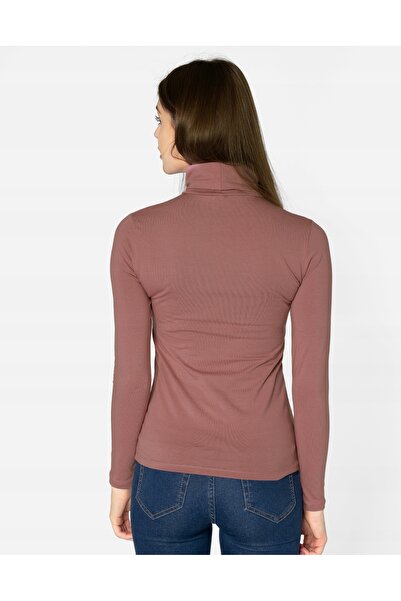 NO BRAND Pulover elegant slim de damă, cu guler înalt, clasic, uni, din bumba...