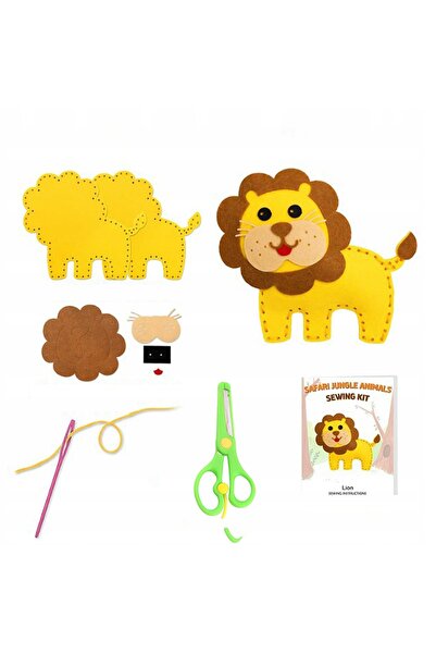 NO BRAND Set de cusut din pâslă cu animale din junglă pentru copii, set creat...