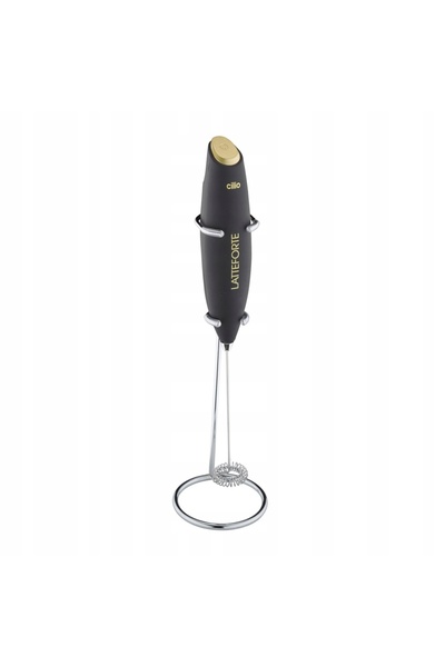 NO BRAND Spumator de lapte pe suport Cilio 23 cm Negru Mat