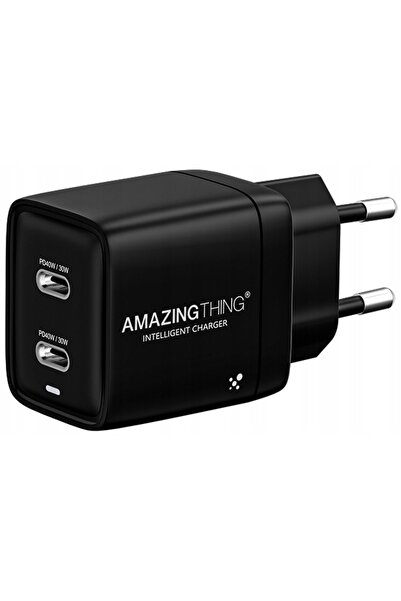 NO BRAND Încărcător de perete universal dublu 2x USB-C Tip-C PD 40W 3A QC-3.0