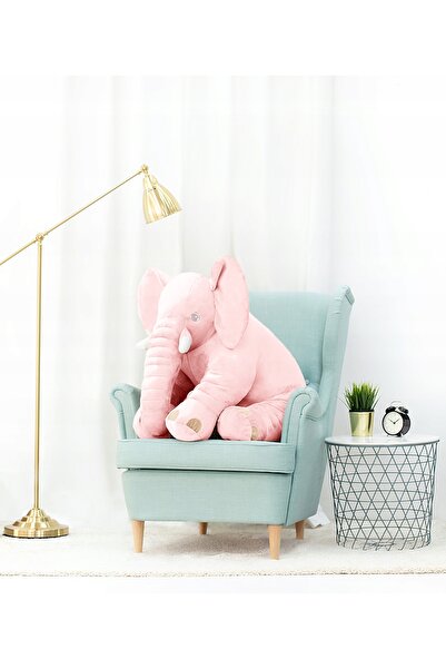 NO BRAND Gustav Bear Elefant Mare Jucărie de Pluș Pernă de Îmbrățișat 85cm Roz
