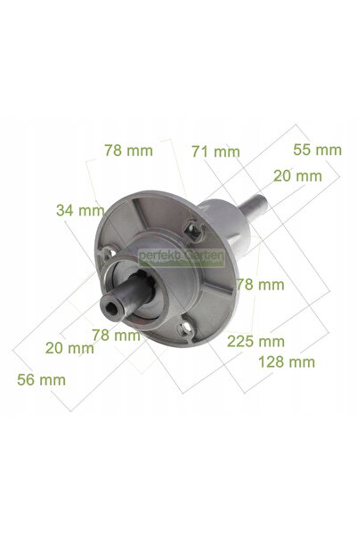 NO BRAND Suport butuc stânga cu dorn de 225 MM pentru Efco Mountfield Sabo Sa...