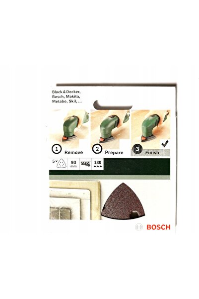 NO BRAND Hârtie abrazivă Bosch 93mm P180 cu prindere Velcro 5 bucăți 2 609 25...
