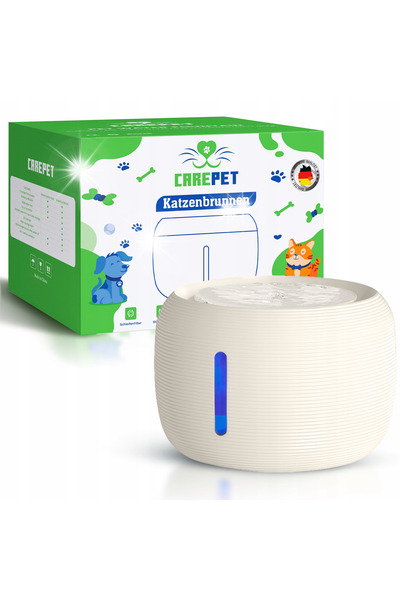 NO BRAND CarePet 2,5 L Adăpătoare/Fântână pentru animale – LED, fără BPA, doz...