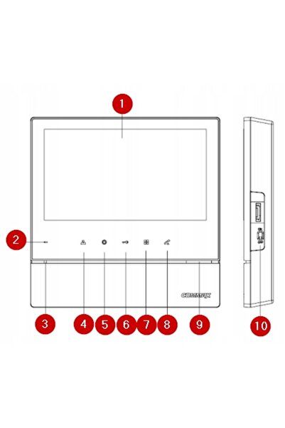 commax Monitor 7'' Cdv-70H(Dc) Argintiu închis