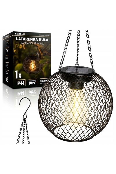 NO BRAND 2x Lampă solară LED de exterior, tip glob, suspendată, IP44, pentru ...