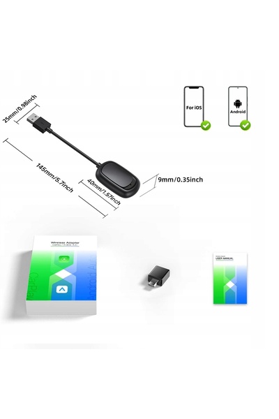 NO BRAND Adaptor wireless CarPlay 5.0 (2air) pentru CarPlay / Android Auto