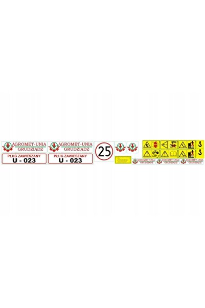 NO BRAND 3-Skibow Autocolante pentru pluguri suspendate Unia U-023