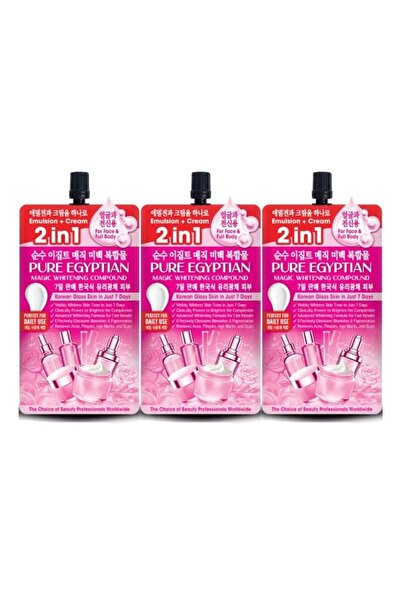 PURE EGYPTIAN Korean glow skin* 2in1 face & full body Whiting cream pouch 50m...