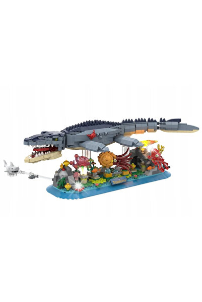 NO BRAND Blocuri Dinozaur Dragon Figurină Mosasaurus 3D Animale de Acvariu Ca...