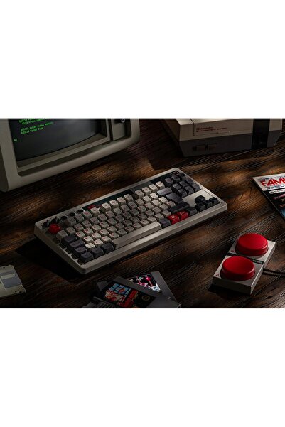 NO BRAND Tastatură mecanică retro cu 87 de taste, Bluetooth / 2.4G / USB-C
