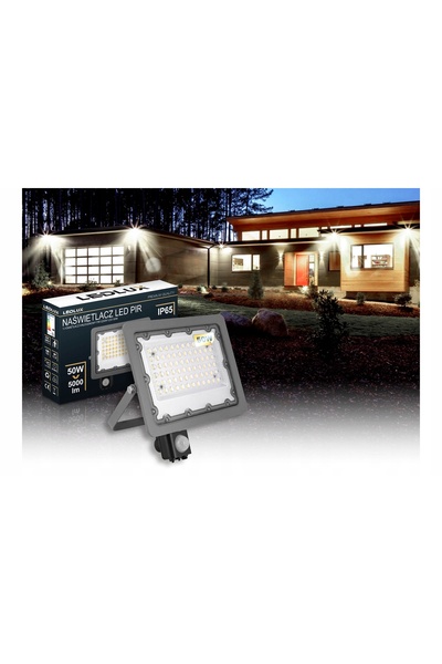 NO BRAND Proiector LED cu reflector, 50W, cu senzor de mișcare, de exterior, ...