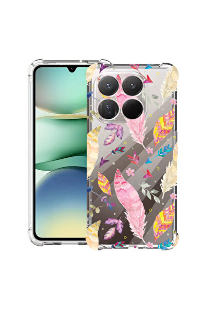 bestcase ®   Противоударен калъф Husa за Motorola Edge 70 Fusion, Цветни пера...
