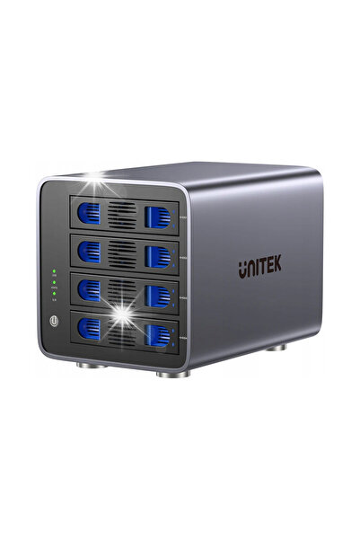 Unitek Carcasă RAID pentru disc SATA de 2.5''/3.5'', 8 moduri, 80TB, USB-C