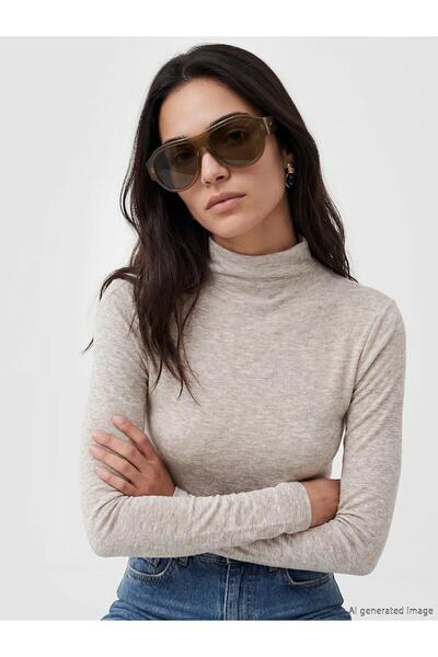 LC Waikiki High Neck Long Sleeve Women's Bodysuit (W6)