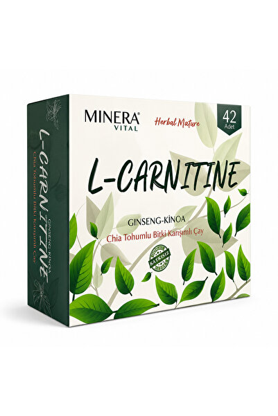 MİNERA VİTAL L-CARNITINE GINSENG-KINOA CHİA TOHUMLU BİTKİ KARIŞIMLI ÇAY 42 ADET