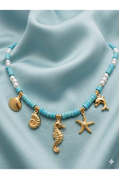 Çelik Poseidon’un Hazinesi Figürlü Choker
