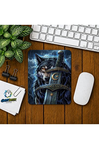 Ghostbastır Design Bozkurt Baskılı Oyuncu Mousepad 039