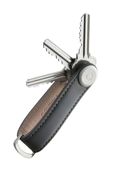 Orbitkey Δερμάτινη θήκη κλειδιών ανθρακί/γκρι