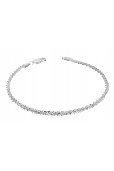 NO BRAND Brățară frumoasă din argint, tip zăpadă, de 2.8mm și 19cm