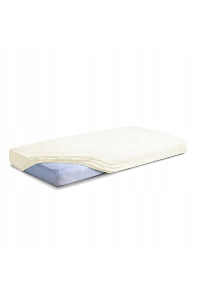 NO BRAND Cearșaf de pat frotir cu elastic gros premium 160x200 mov închis