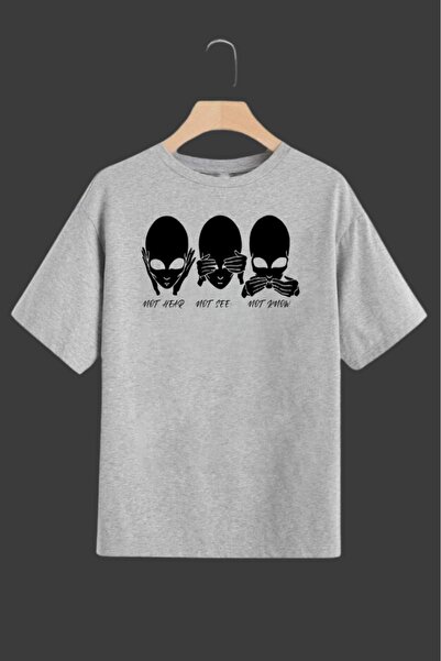 yombaa Μπλουζάκι Unisex Skulls με στάμπα Oversize