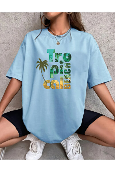 yombaa PALMİYE TASARIM Tricou oversize imprimat