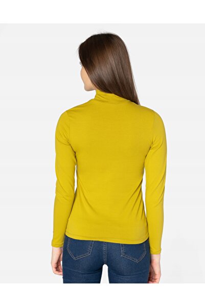 NO BRAND Pulover elegant slim de damă, cu guler semi-înalt, culoare uni 8111-...