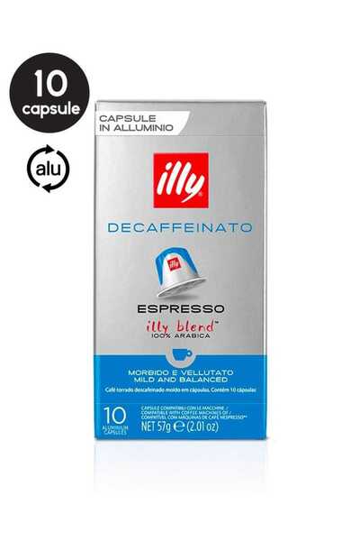 illy Κάψουλες καφέ αποκαφεϊνωμένες, συμβατές με Nespresso, 10 τεμάχια