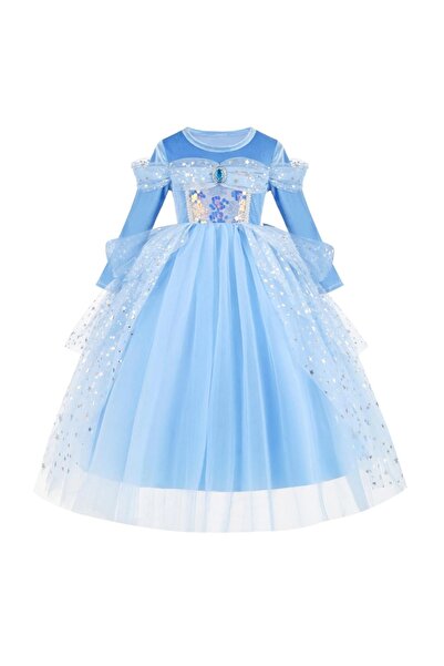 NO BRAND Costum Elsa Rochie de Prințesă Rochie Elsa Frozen pentru Balul de Ab...