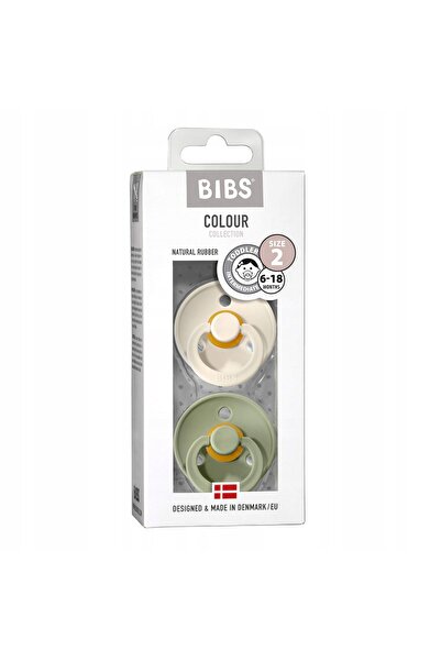 NO BRAND SMOCZEK BIBS USPOKAJAJĄCY okrągły COLOUR 2 buc. KAUCZUK 6m+ Ivoriu/V...