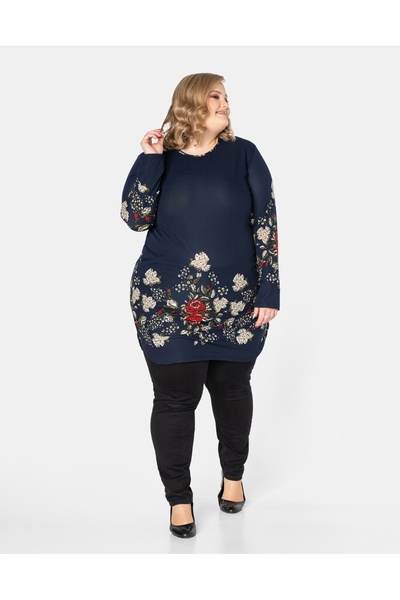NO BRAND Rochie tunică amplă de damă 416 r 4xl