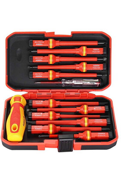 NO BRAND Set șurubelnițe izolate 14 buc. Vde 1000V Case Kraft&Dele Kd5972