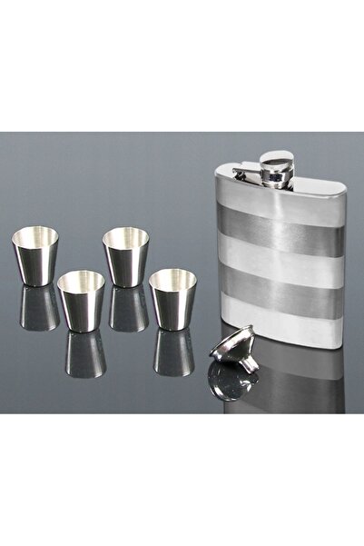 NO BRAND Pierce + 4 pahare + curele argintii cu corn, cadou grozav pentru băr...