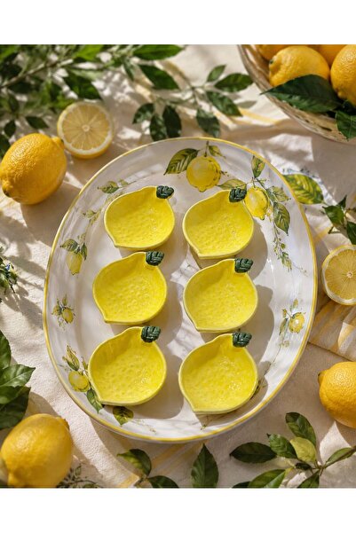 RED SERAMİK Lemonella 6'Lı Çerezlik 13.5cm sarı