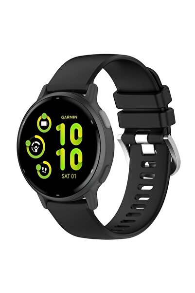 BizonMobile Силиконова каишка Бизон Про, черна, за Garmin Vivoactive 5