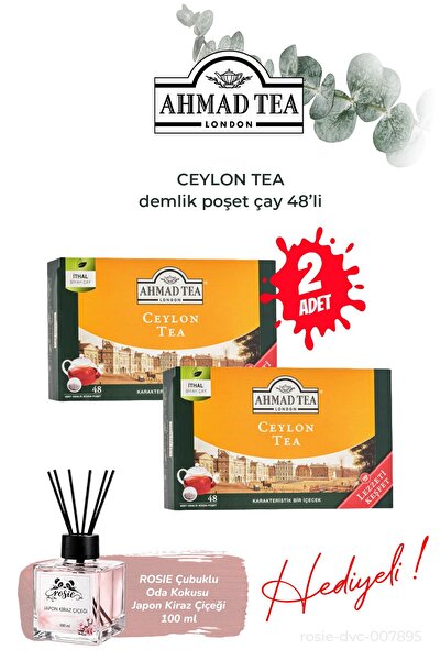 Ahmad Tea 2 Ceylon Tea Teapot Tea Bags 48-Pack and Room Fragrance