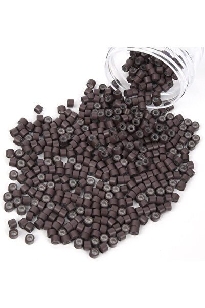 Estelle 500Pcs 4mm Silicone Lined Micro Ring Beads for Hair Extensions 5Color...