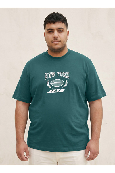 Maxim New York Jets Plus Crew Neck Short Sleeves T-shirt