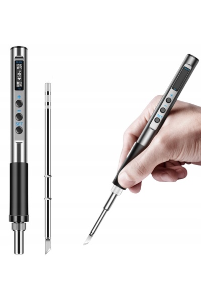 Reball Fier de lipit digital portabil pentru vârfuri T12, PD 65W, USB C, Meni...