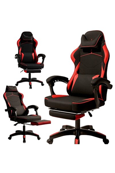 OEM Scaun de gaming cu suport pentru picioare, spătar reglabil, înălțime regl...